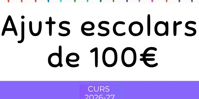 Sol·licitud de l'ajut de 100 euros per a alumnes de primària empadronats a la vila
