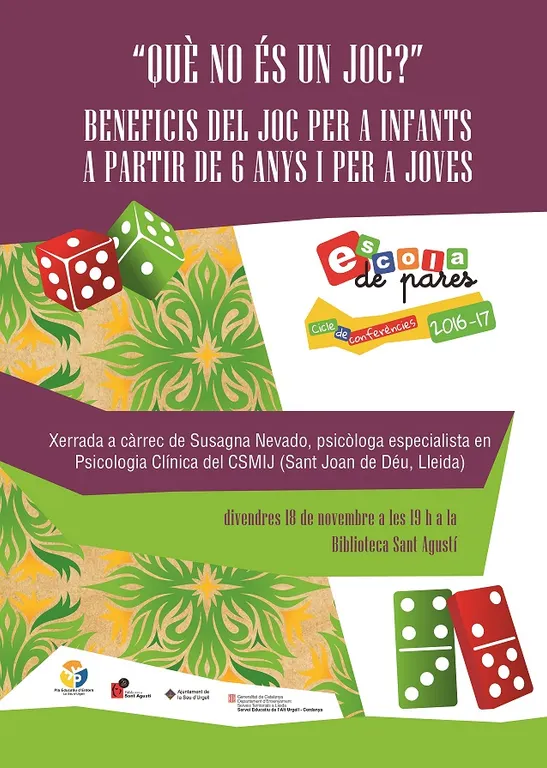 'Què no és un joc?', darrera xerrada de l'Escola de Pares de la Seu