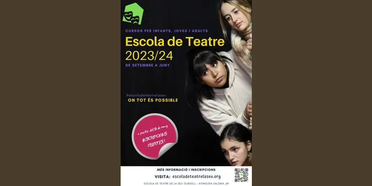 S'obren les inscripcions als nous cursos de l'Escola de Teatre de la Seu