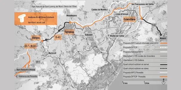 Ha quedat descartat el tram del Quart Cinturó entre Sabadell i Granollers