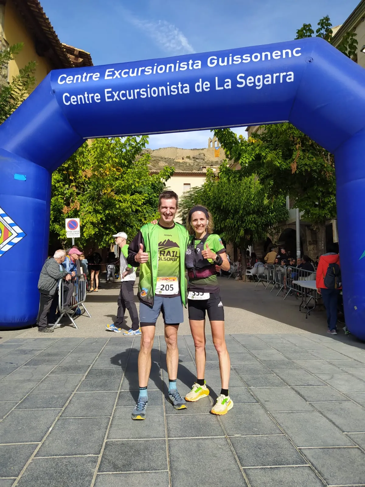 Dos podis de l'equip Trail Solsonès a la Cursa de l'Alta Segarra