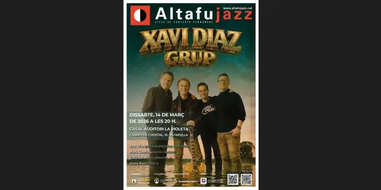 El jazz-fusió de Xavi Díaz Grup protagonitza el concert de l’Altafujazz d’aquest dissabte a La Violeta