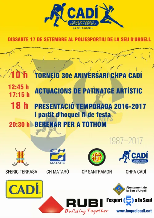 Torneig de celebració dels 30 anys del CHPA Cadí