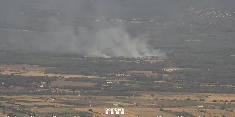 Un petit incendi afecta els termes municipals del Pla de Santa Maria i Santes Creus