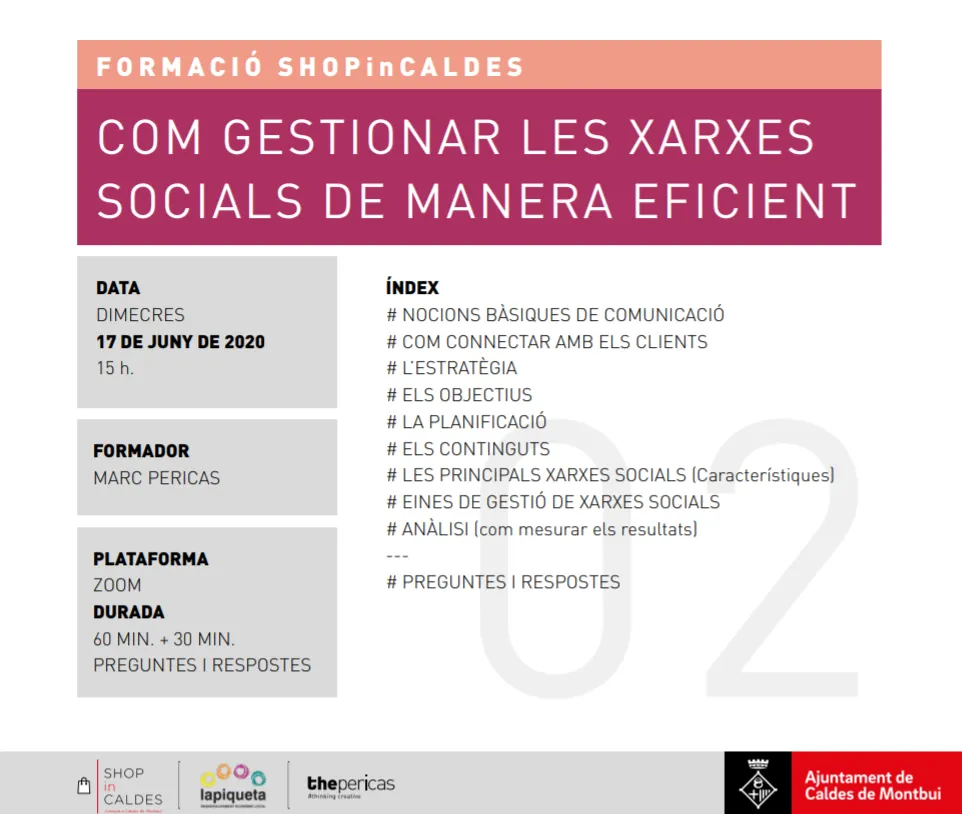 La Taula de Comerç impulsa una proposta formativa sobre les Xarxes Socials