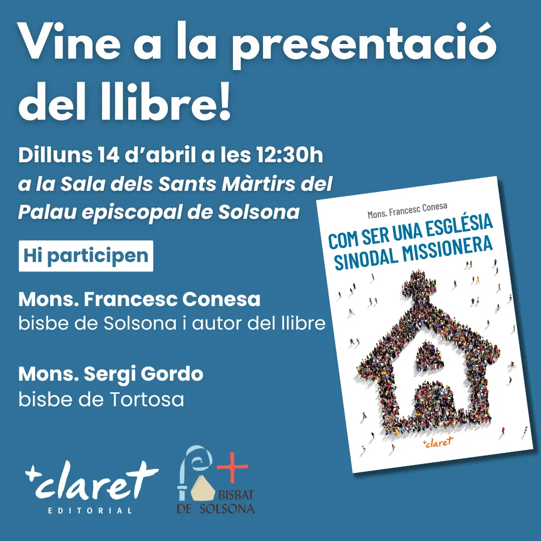 El bisbe Conesa presenta dilluns vinent el seu nou llibre sobre el Sínode a Solsona
