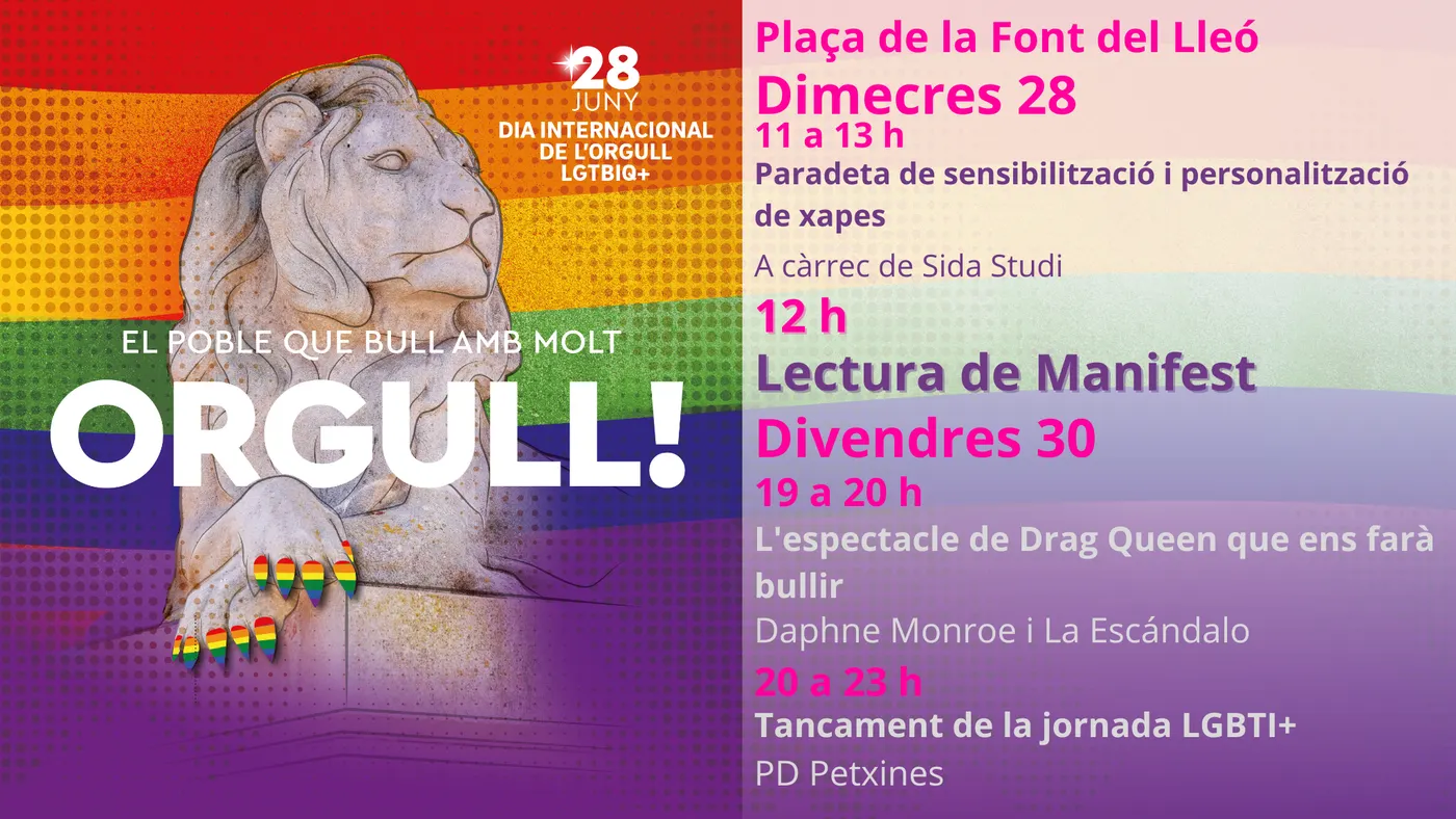 Caldes commemora el Dia Internacional de l’Orgull LGTBI+ amb un programa d’activitats de sensibilització