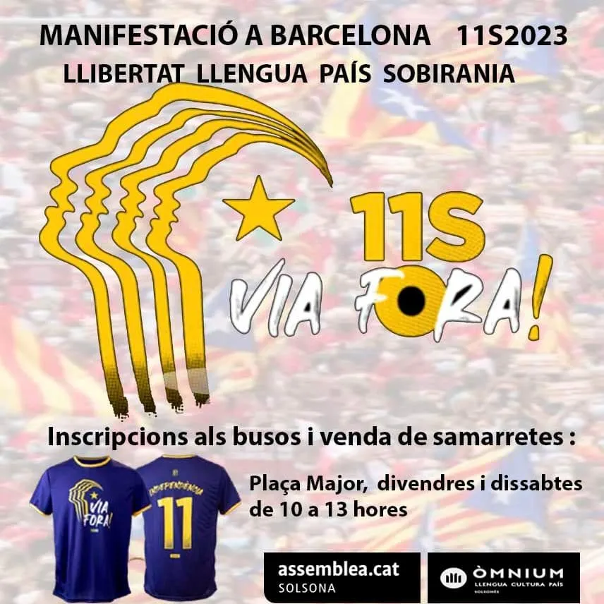 <strong>L'ANC i Òmnium obren les inscripcions per als busos per anar la manifestació de la Diada</strong>