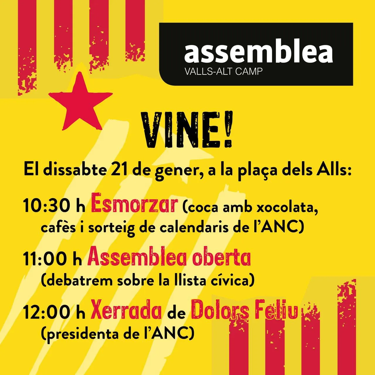 Assemblea oberta de l’ANC amb la participació de Dolors Feliu