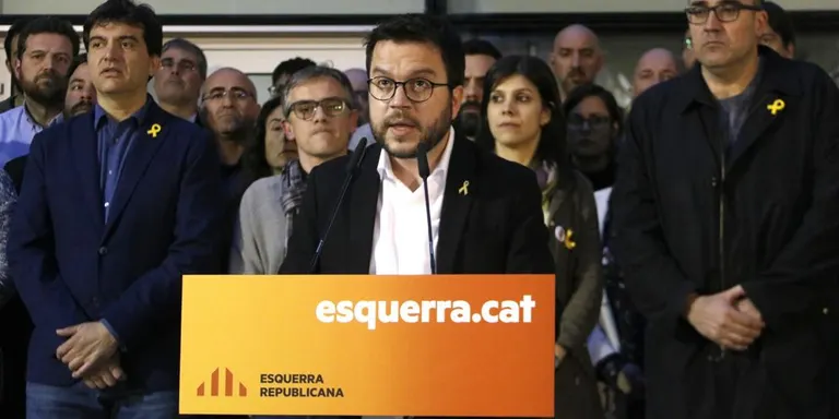 Pere Aragonès visita els presos d'ERC i PDECAT a les presons de Madrid
