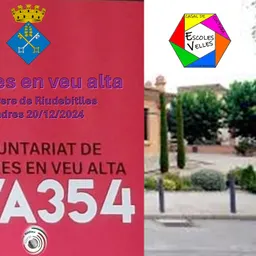 Lectures en veu alta dels voluntaris del EVA354 a Sant Pere de Riudebitlles aquest desembre 2024. - episode art