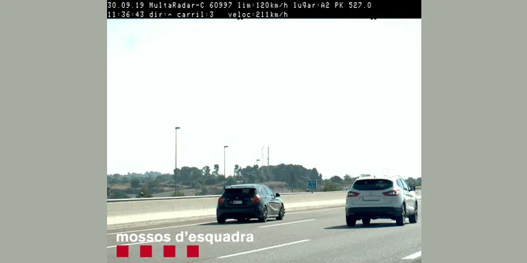 Denunciat un conductor andorrà per circular per l'A-2 a 211 km/h