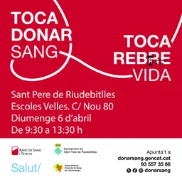 Ja us podeu apuntar per donar sang i plasma el diumenge 6 d’abril a les Escoles Velles - episode art