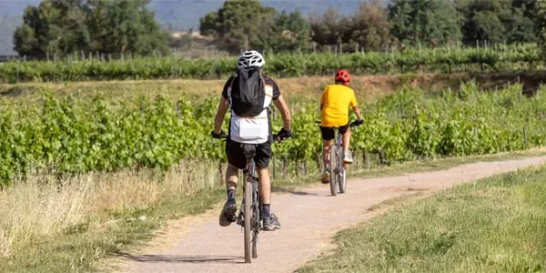 Sis de cada 10 turistes que van visitar les comarques barcelonines el 2022 es van moure a peu o en bicicleta