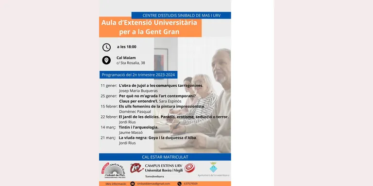 Darrera sessió de l'Aula de la Gent Gran del segon trimestre