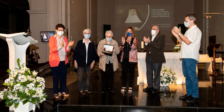 Acte d'agraïment a les germanes Vedruna la dedicació a l'Hospital de Calella durant 155 anys