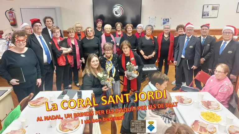 AL NADAL, UN BRINDIS PER ELS D’AQUÍ I PER ELS DE DALT, amb les cançons de la CORAL SANT JORDI.