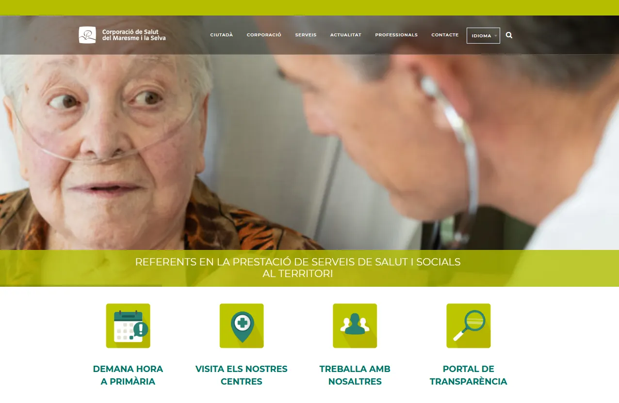 Nova web de la Corporació de Salut per millorar el servei i la informació als usuaris