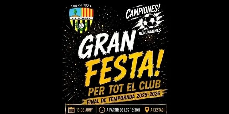 El CE Altafulla tancarà la temporada amb una gran festa per a tota la família groc-i-negre