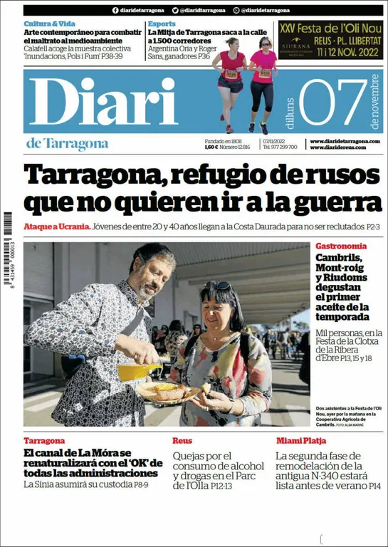 Consulta les portades dels diaris d'aquest 4 de novembre