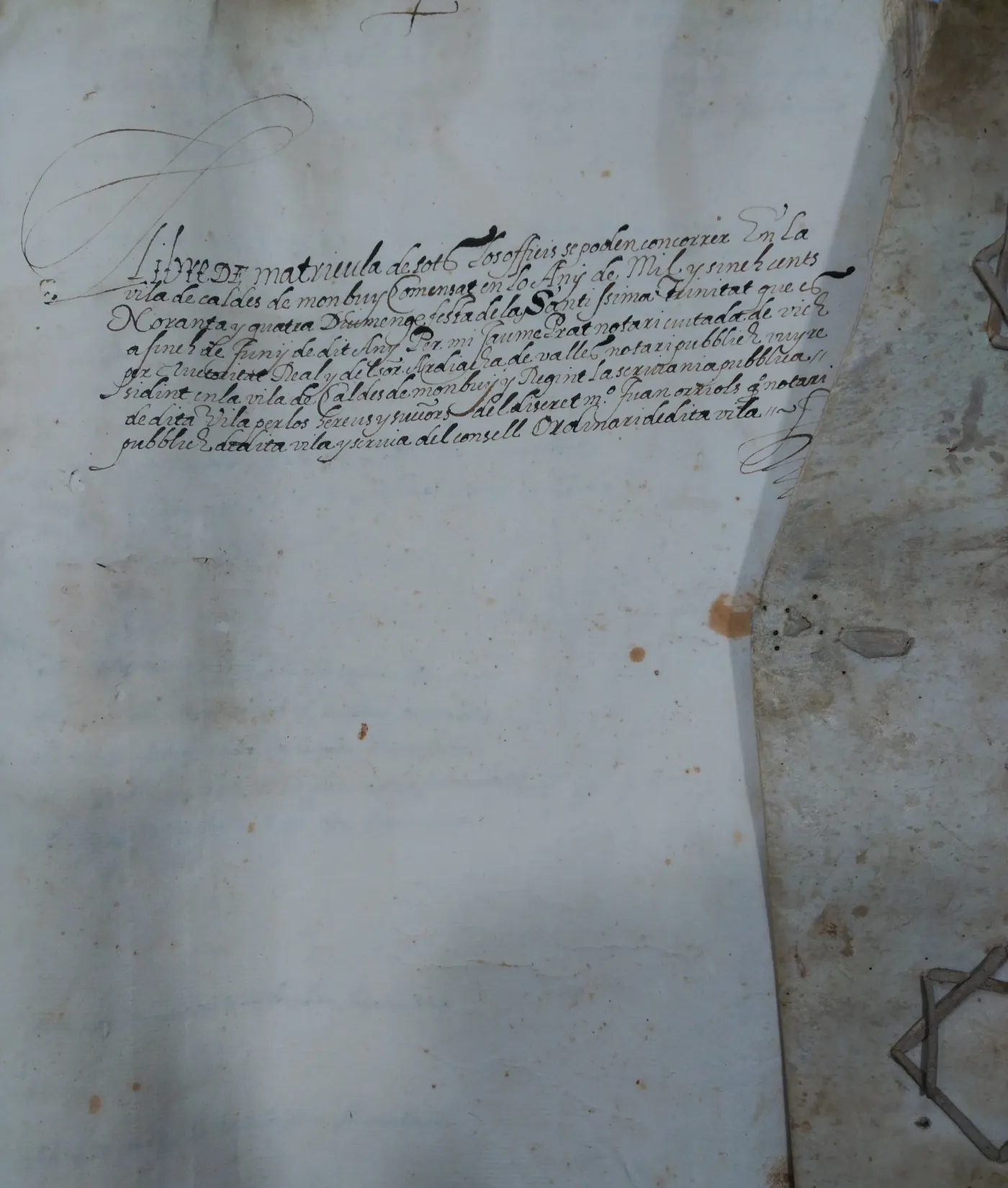 L'Arxiu municipal mostra un registre de tots els càrrecs públics de Caldes entre 1594 i 1714