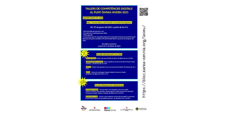 El Punt Òmnia de la Seu inicia l'any amb sis nous tallers de competències digitals