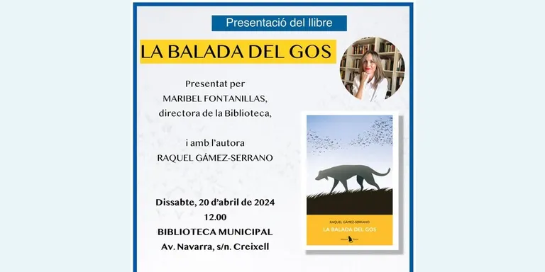 AGENDA DEL BAIX GAIÀ Gàmez Serrano presenta la seva nova novel·la a Roda