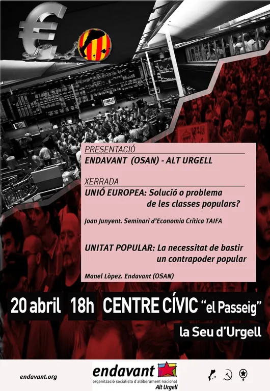 La Seu acollirà la presentació pública de l'assemblea comarcal d'Endavant
