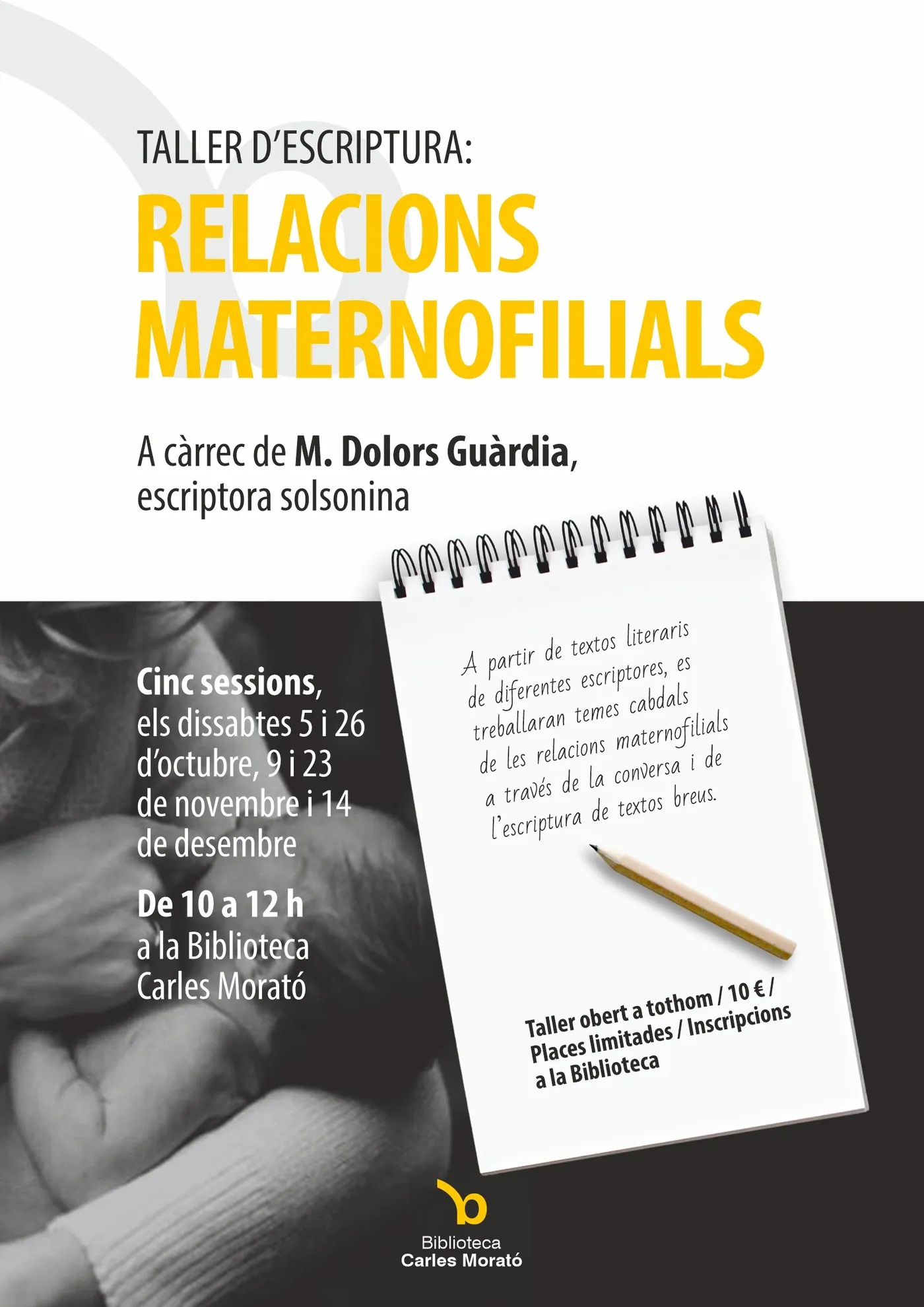 La biblioteca solsonina organitza un nou taller d'escriptura aquesta tardor