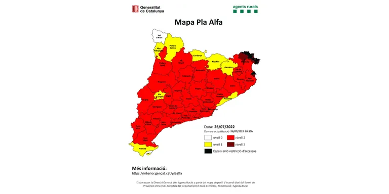 Continua el risc alt d'incendis però s'aixequen les restriccions d'accés a cinc municipis de l'Alt Urgell