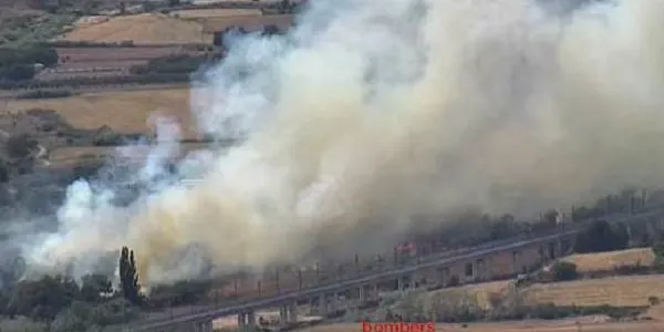 Estabilitzat l'incendi originat a Montblanc aquest dijous a la tarda
