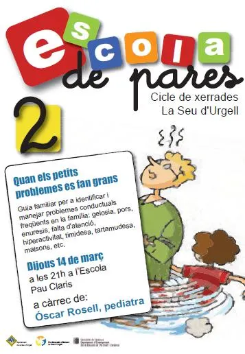 'Quan els petits problemes es fan grans', nova xerrada de l'Escola de Pares de la Seu