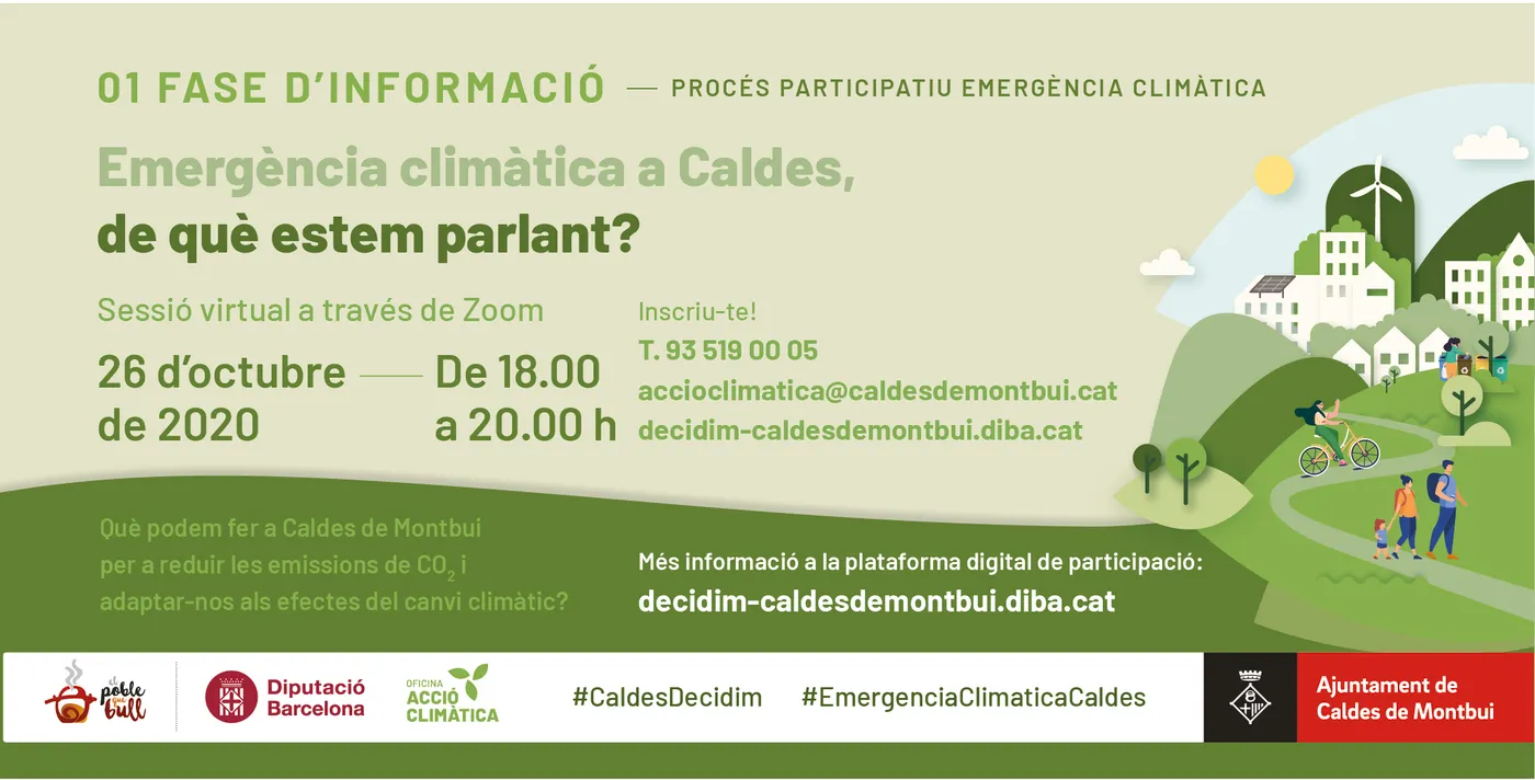 Dilluns comença el procés de participació ciutadana pel Pla d'Acció Climàtica