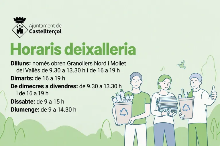 La deixalleria municipal romandrà tancada el dilluns 12 d’octubre