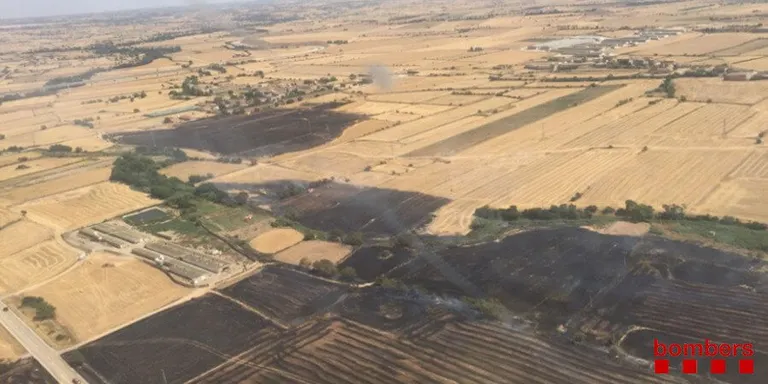 Última hora: estabilitzat l'incendi declarat al terme municipal de Plans de Sió
