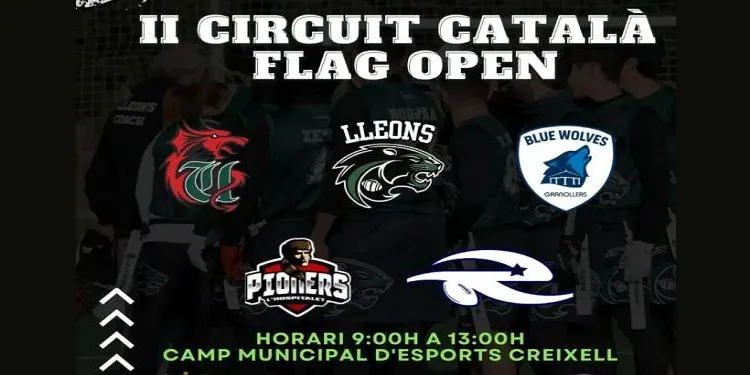 Els Lleons de Creixell repeteixen com a amfitrions en la segona prova del Circuit Català de Futbol Flag d’aquest diumenge