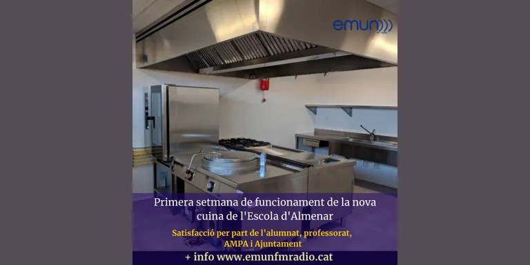 Primera setmana amb la nova cuina de l'Escola d'Almenar