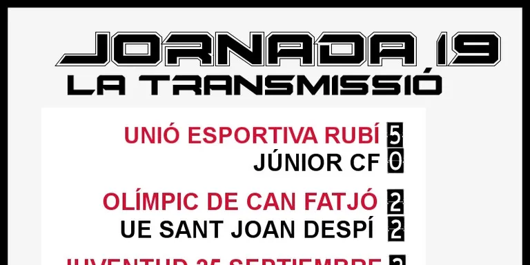 A PEU DE CAMP - JORNADA 19 diumenge