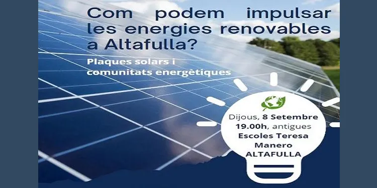 L’associació ‘La Farigola’ organitza una xerrada sobre plaques solars i comunitats energètiques aquest dijous a les Teresa Manero