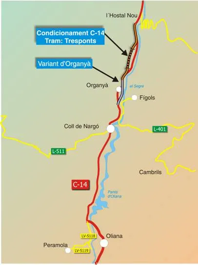 La Generalitat licita el projecte del túnel dels Tresponts, a la C-14