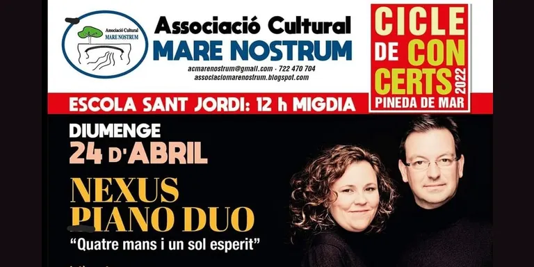 Un concert de piano a quatre mans al cicle de concerts de Mare Nostrum