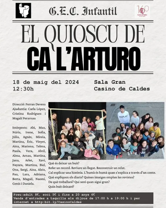 Una obra de teatre sobre el desaparegut Quiosc de Ca l’Arturo reflexiona sobre el fet de deixar un buit