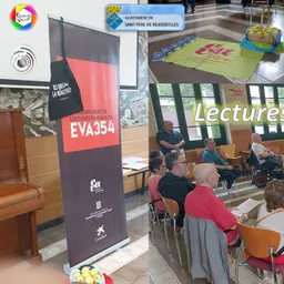 Presentació de la primera sessió de lectures en veu alta del EVA354 a Sant Pere de Riudebitlles, en - episode art