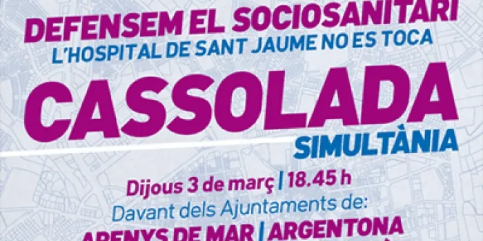 Convocada una cassolada contra les retallades avui a Arenys