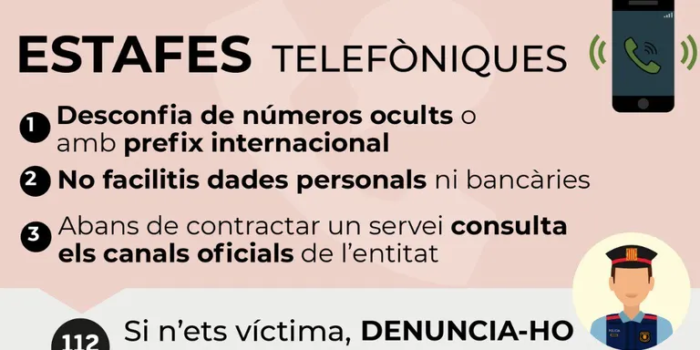 Alerten d’una nova estafa telefònica als comerços i establiments de la vila