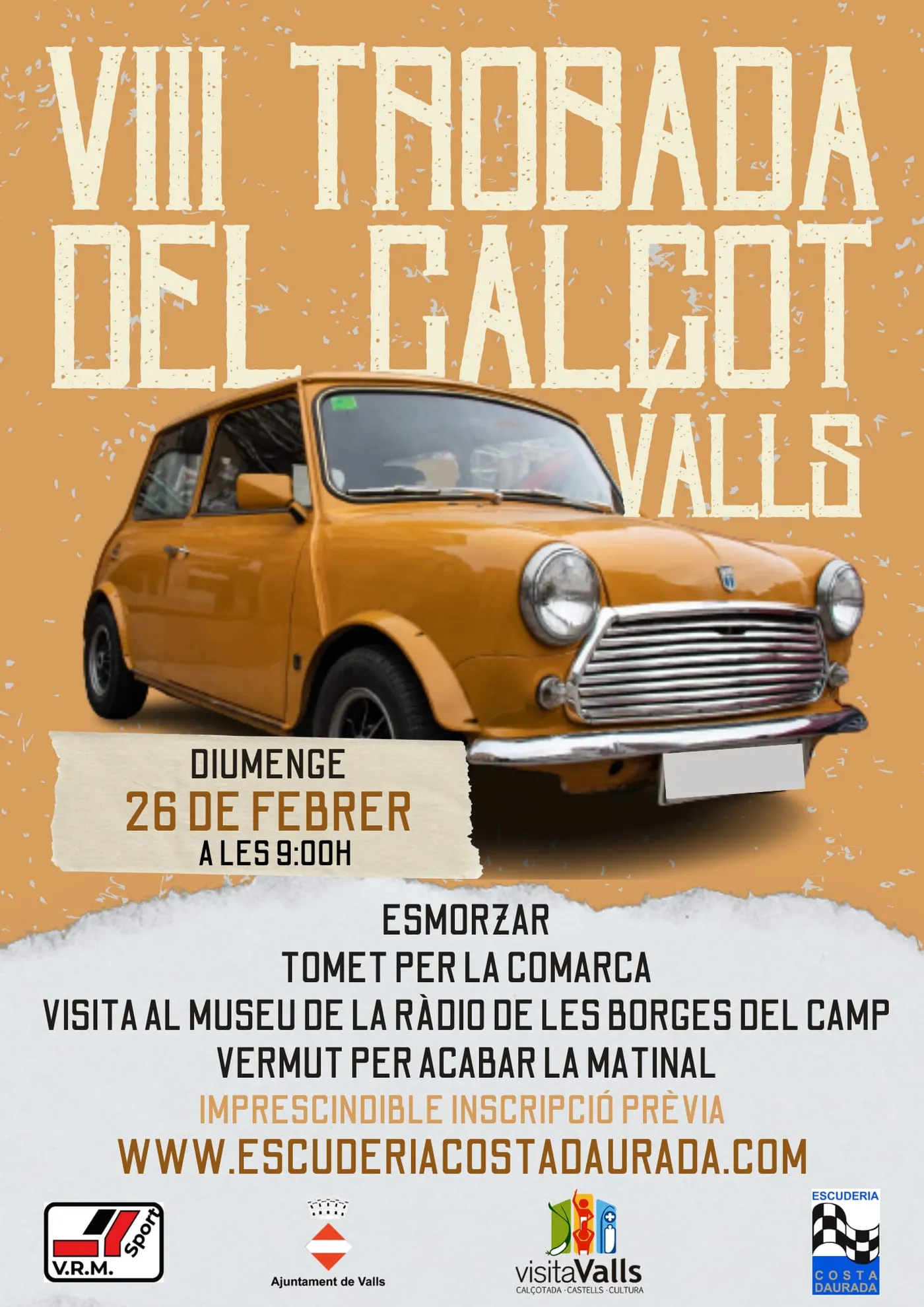 L’Escuderia Costa Daurada organitza la VIII Trobada del Calçot de Valls