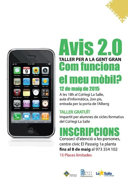 Taller per a gent gran sobre l'ús dels 'smartphones'