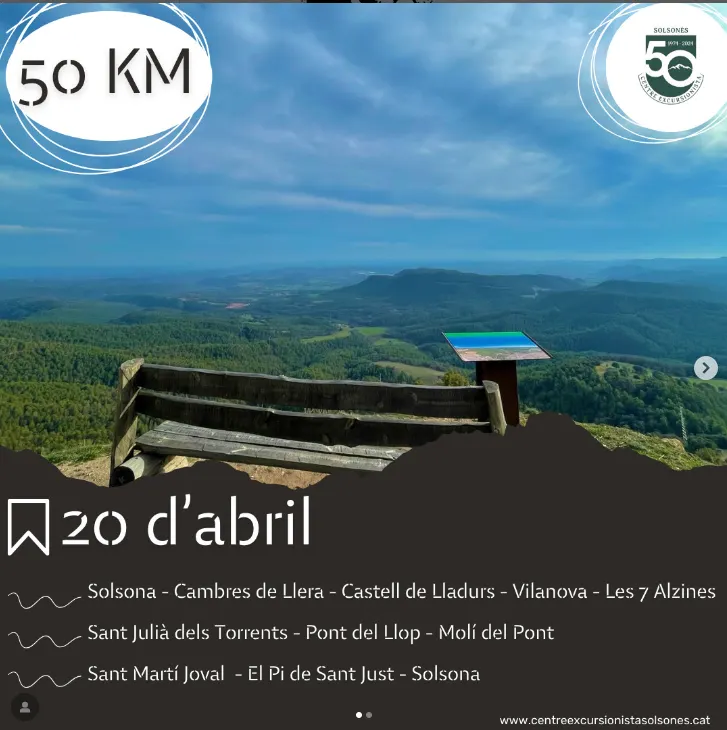 Obertes les inscripcions per a la caminada de 50 quilòmetres del Centre Excursionista del Solsonès