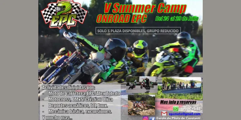 L'Escola de Pilots de Constantí realitzarà, del 24 al 29 de juliol, la cinquena edició del Summer Camp Onroad