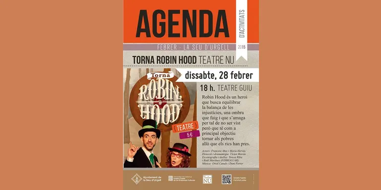 La companyia Teatre Nu porta a la Seu l'espectacle 'Torna Robin Hood'